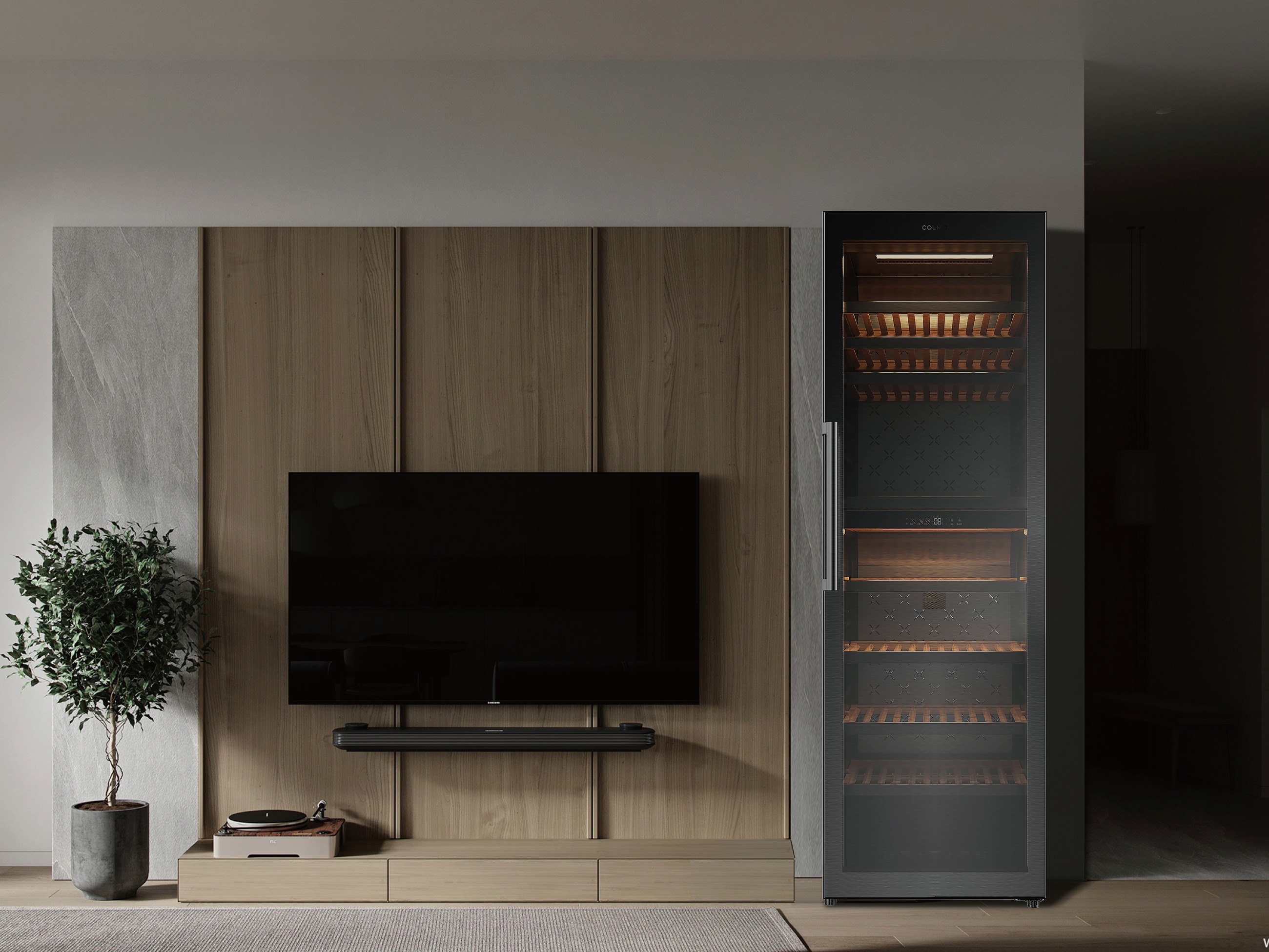 COLMO Wine Cooler 416 侧向产品。