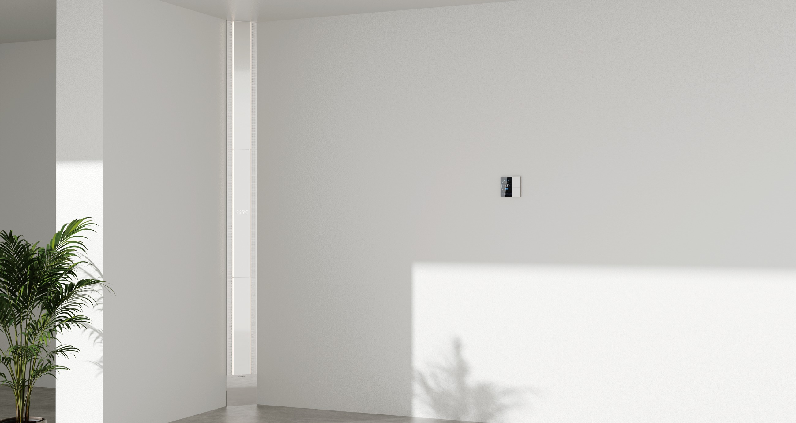 Z-Wind air conditioner installed into a room corner